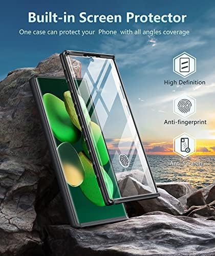 Fntcace עבור סמסונג Galaxy S23-Ultra Case: Drop Proof Protection כיסוי נייד עם מגן מסך מובנה | עיצוב